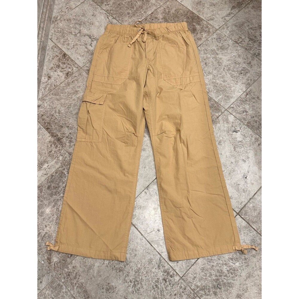 Aerie Avenue Cargo Pant Baggy NEW Khaki Medium Skater Pant Jogger 100% Cotton - Picture 3 of 10